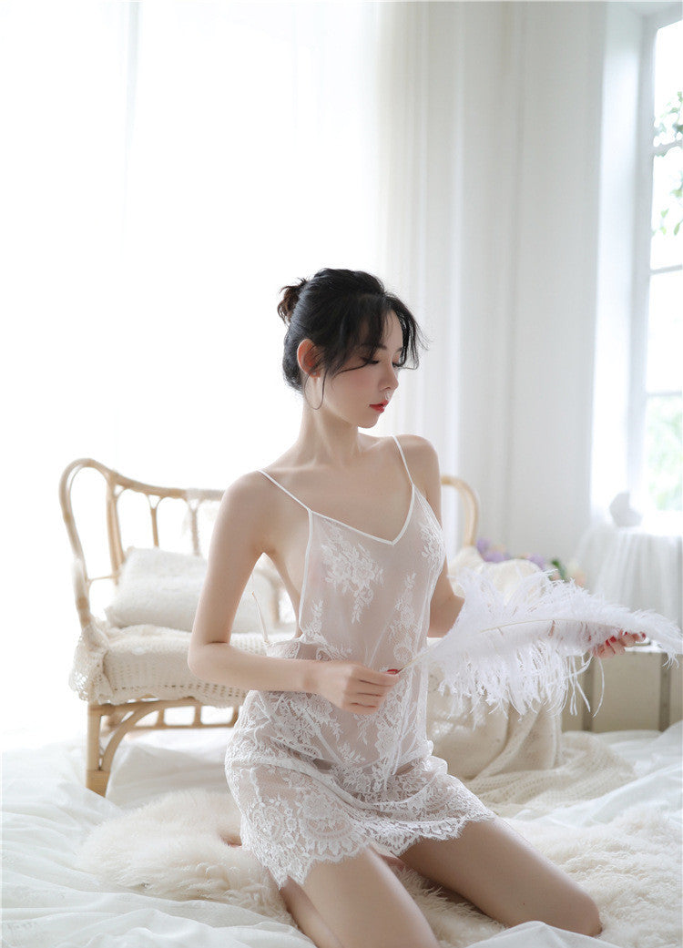 Sexy Lingerie Hollow Strap Nightdress Temptation Pajamas