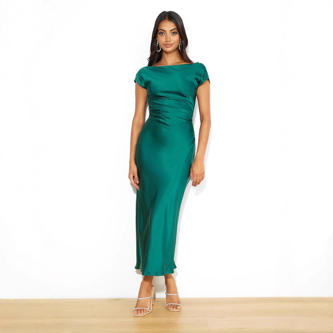 Off-shoulder Sexy Backless Fishtail Long Dress