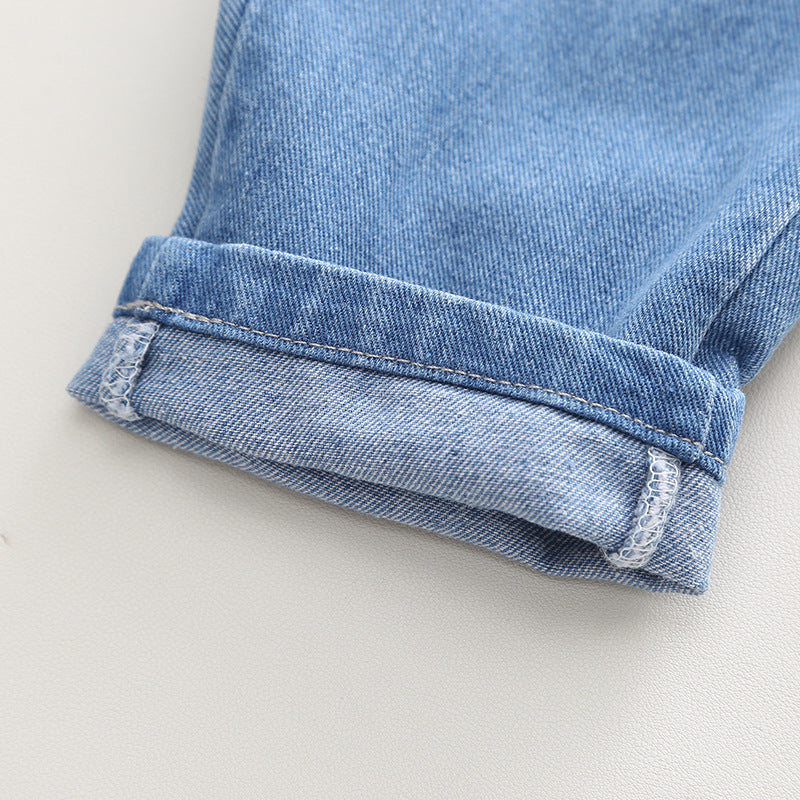 Children's Casual Long Sleeve Shirt Cardigan Jeans Suit