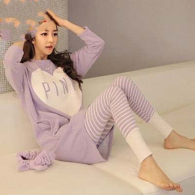 Long sleeve pajamas for women in autumn and winter can be