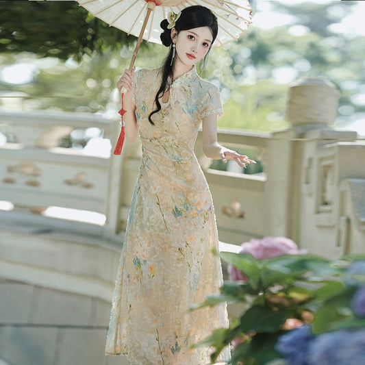New Chinese Style Cheongsam Improved Young Girl's Casual Slimming Temperament Dress