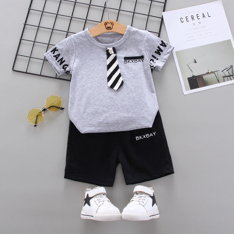 Two-piece short sleeve T-shirt