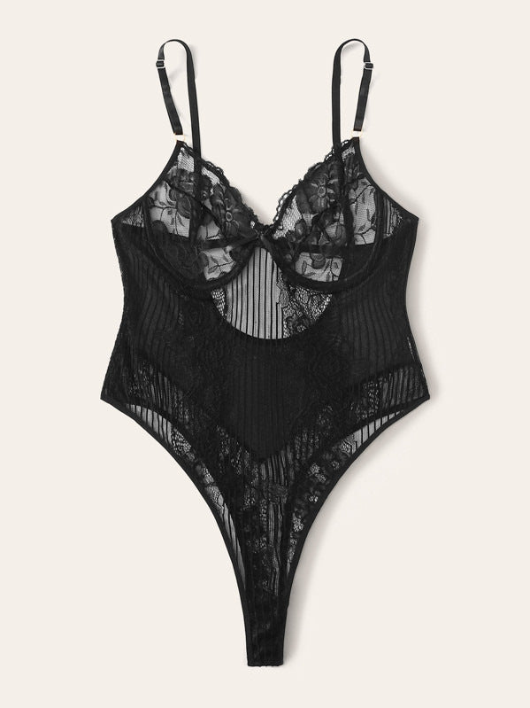 Women's Sexy And Fun Lingerie One Piece Lace Pajamas