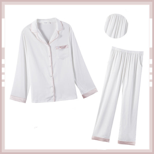 Ice Silk Pajamas Women Summer Short-sleeved Shorts Two-piece Suit
