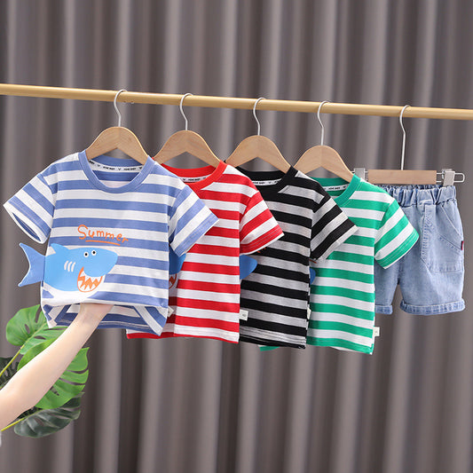 Boys' Summer Wear Fashion Short-sleeved Shorts Suit