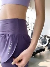 Women's Fitness Sports False Two-piece Suit Anti-exposure Shorts