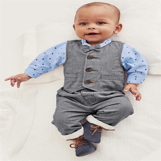 Boys Fashion Trend Slim Cotton Suit