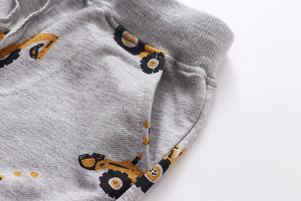 Boys And Girls Middle And Small Children's Cotton Terry Trousers