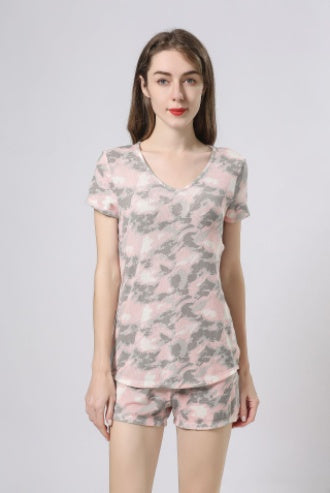 Women's Pajamas Short-sleeved Shorts Suit European And American Home Wear Women