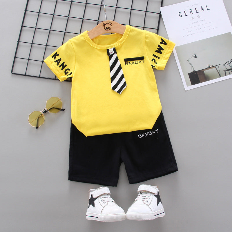 Two-piece short sleeve T-shirt