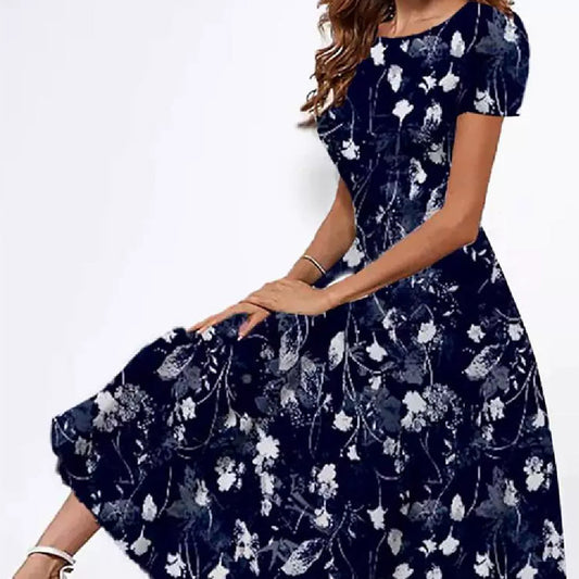 Women's Fashion 3D Printing Summer Slim Fit Dress