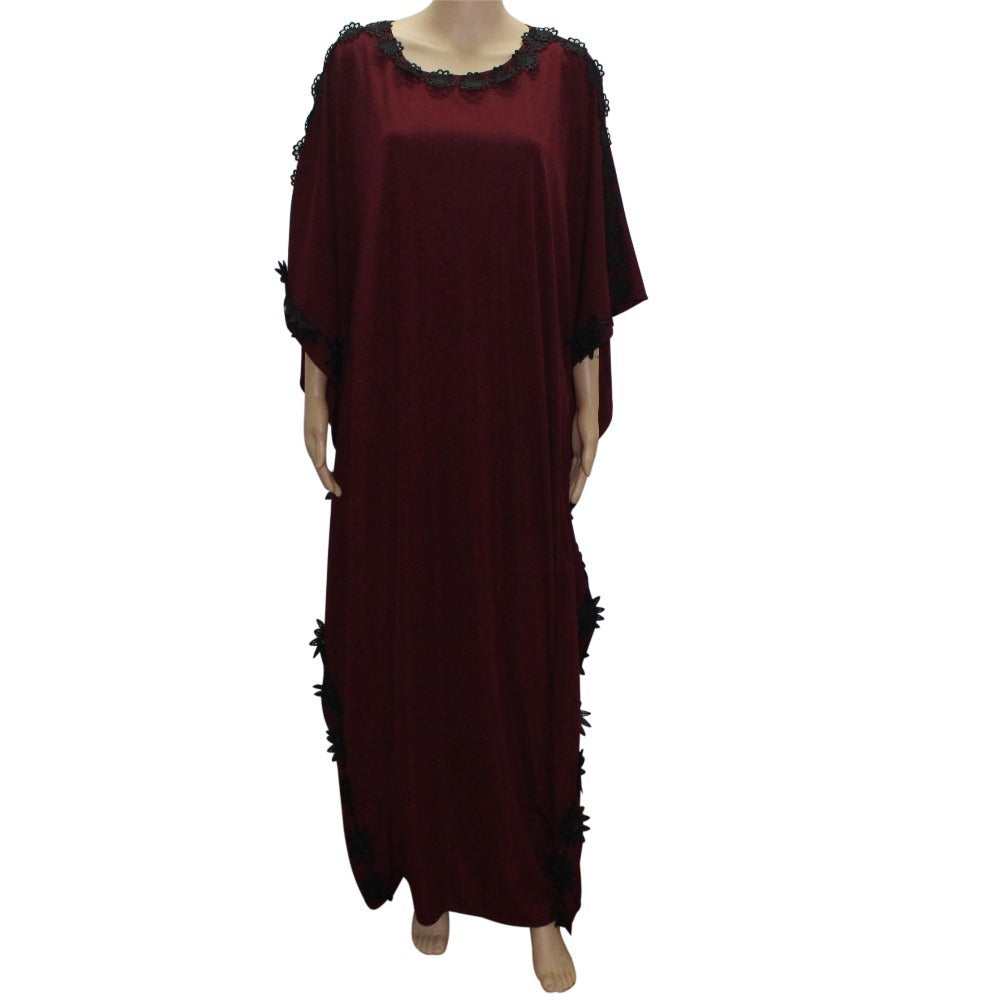 Commuter Lace Pure Color Thickened Autumn Dress