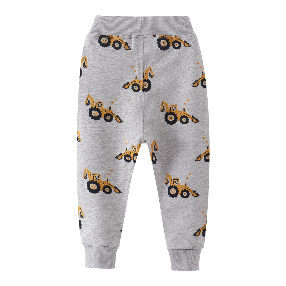 Boys And Girls Middle And Small Children's Cotton Terry Trousers