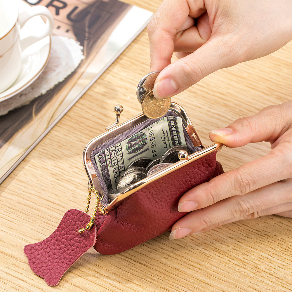 Women's Genuine Leather Small Retro Coin Purse