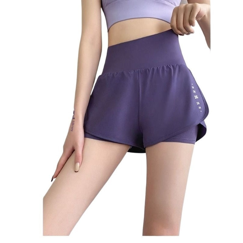 Women's Fitness Sports False Two-piece Suit Anti-exposure Shorts