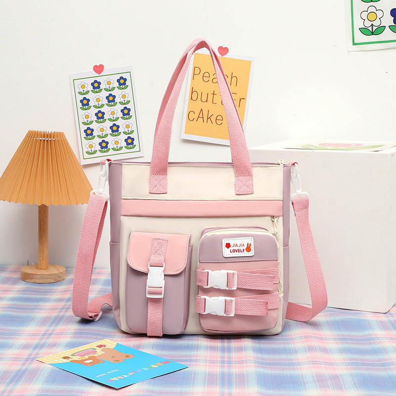 Elementary School Students' One Shoulder Art Bag, Boys' And Girls' Study Bag
