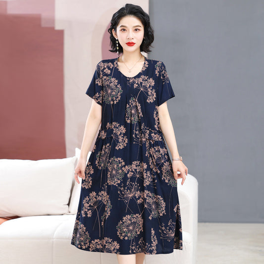 Cotton Silk Dress For Summer Women's Wear