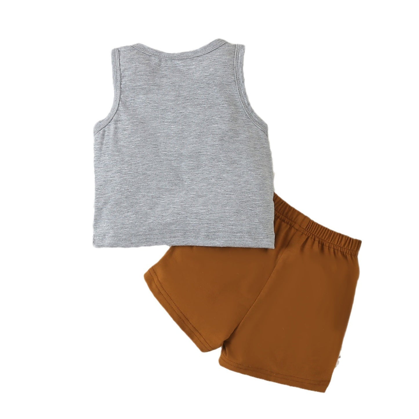 Children's Fashion Sleeveless Letter Vest Shorts Two-piece Set