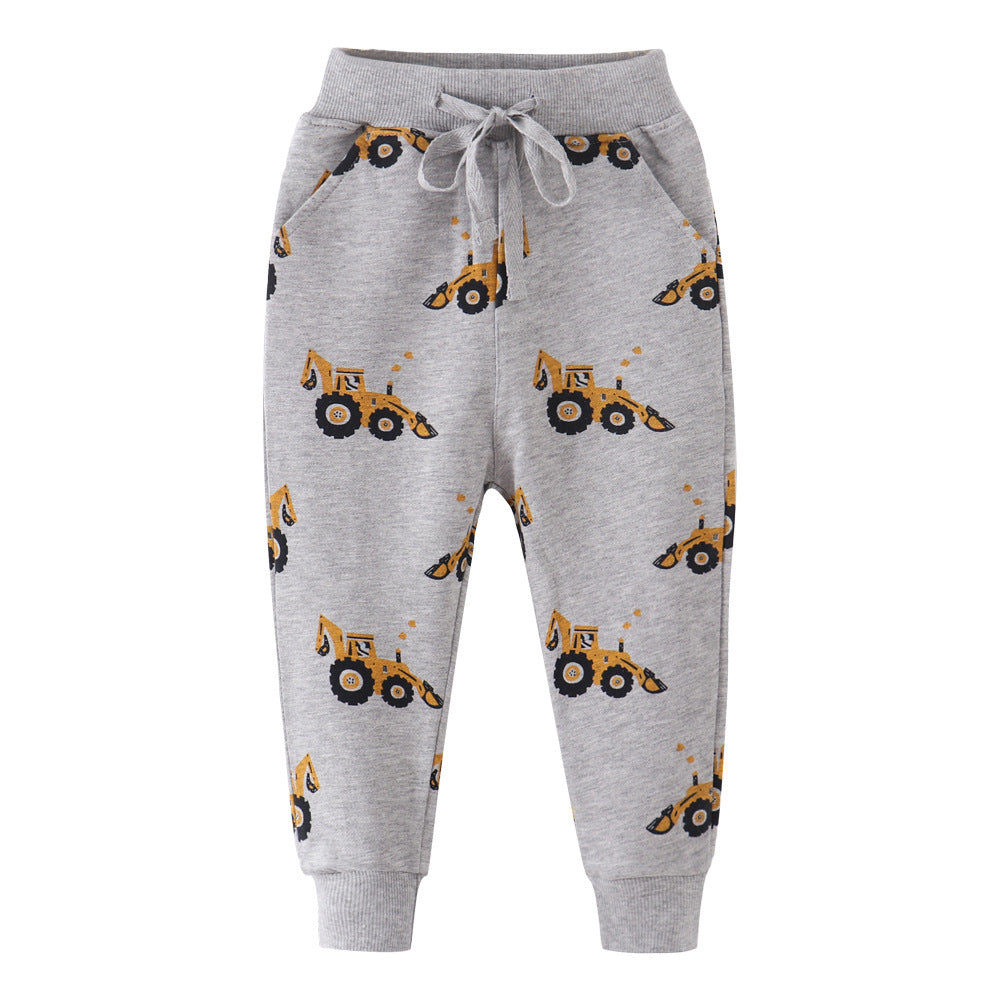 Boys And Girls Middle And Small Children's Cotton Terry Trousers