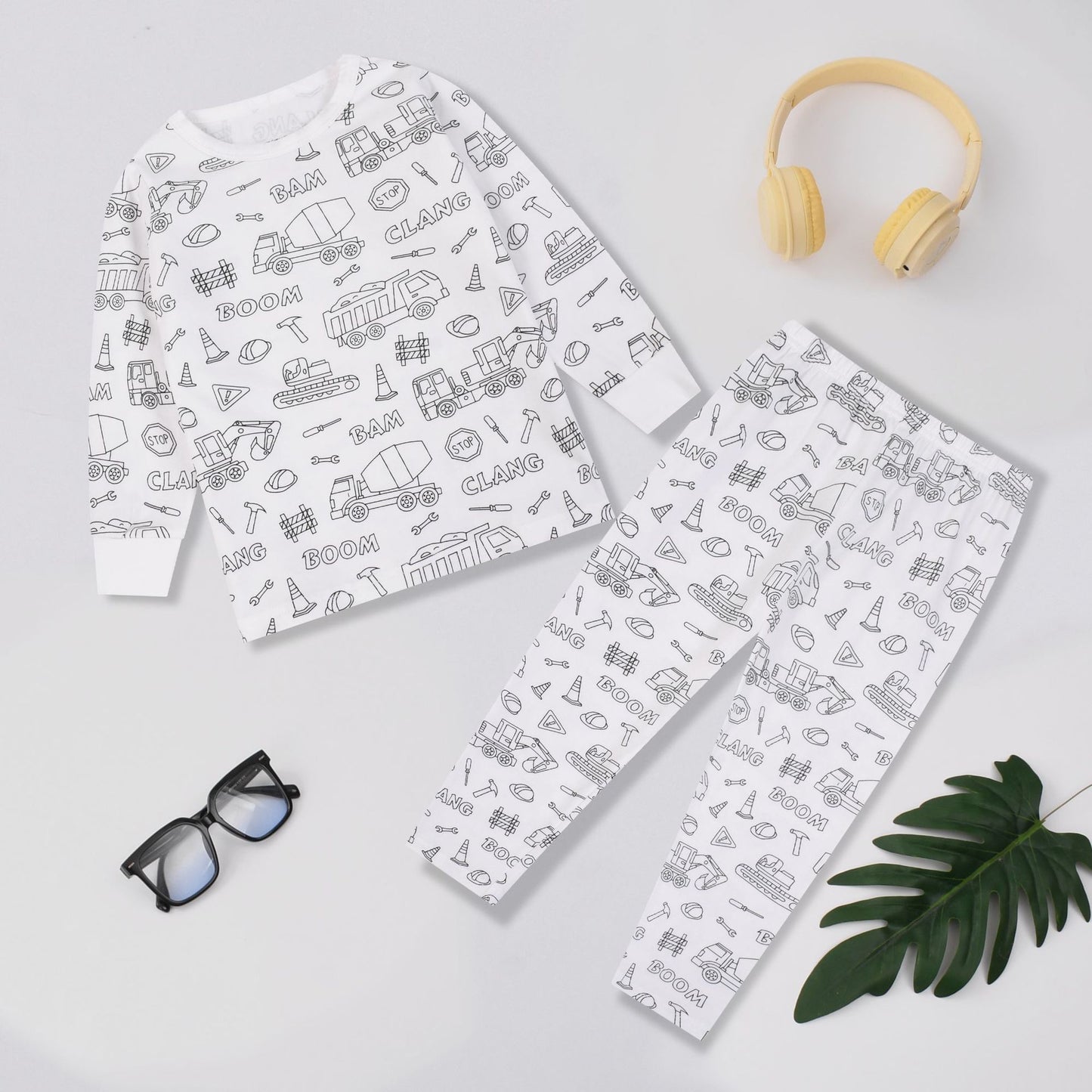 Girls Sketch Coloring Comfortable DIY Hand-painted Graffiti Suit