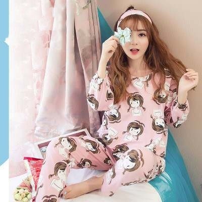 Long sleeve pajamas for women in autumn and winter can be
