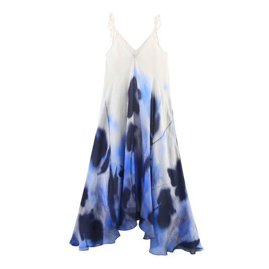 Summer Deep V-neck Hot Girl Style Sleeveless Sling Dress