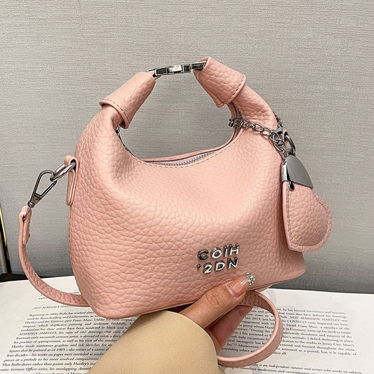 Fashionable Litchi Pattern Commuter Messenger Bag