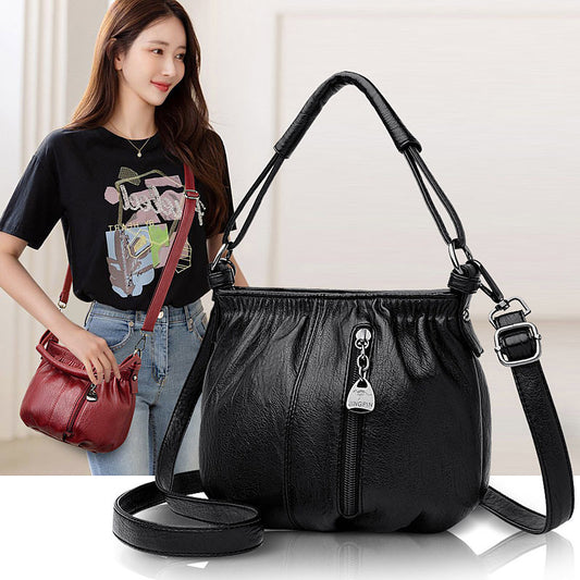 Women's Fashionable Pleated Handbag Simple