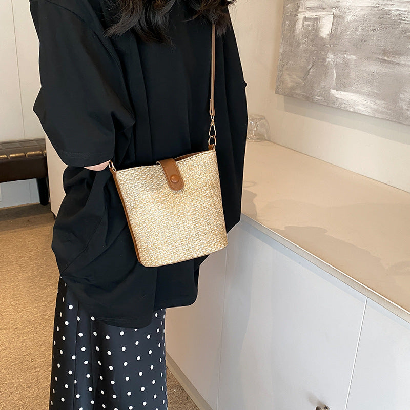 Large Capacity New Color Contrast Patchwork Fashion Messenger Bag For Women