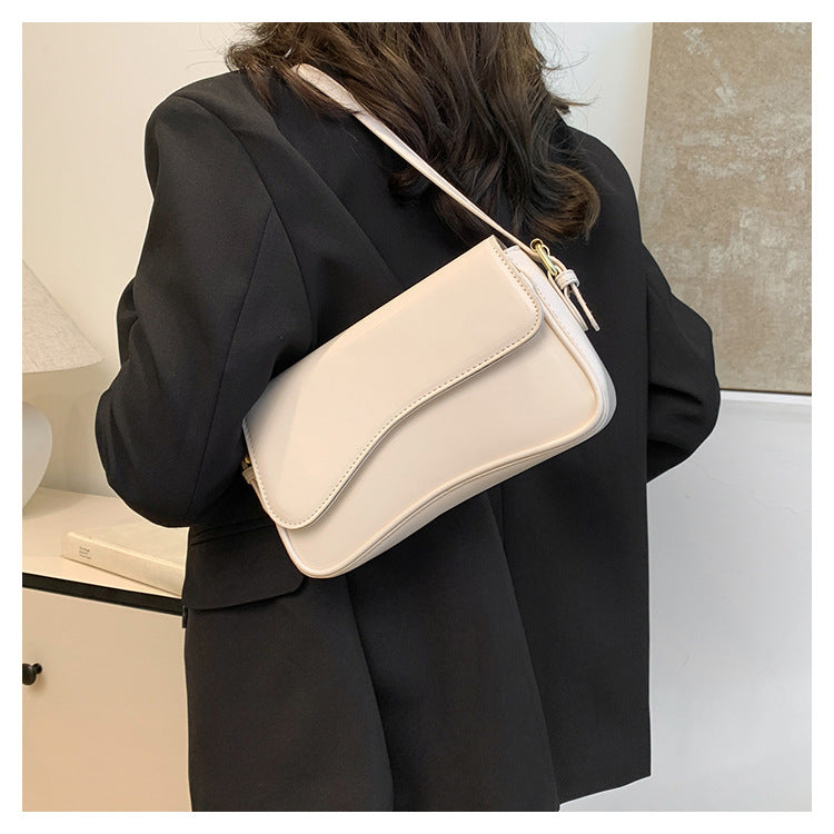 Flip Magnetic Snap Shoulder Messenger Bag Fashion Simple Portable Organ Bag