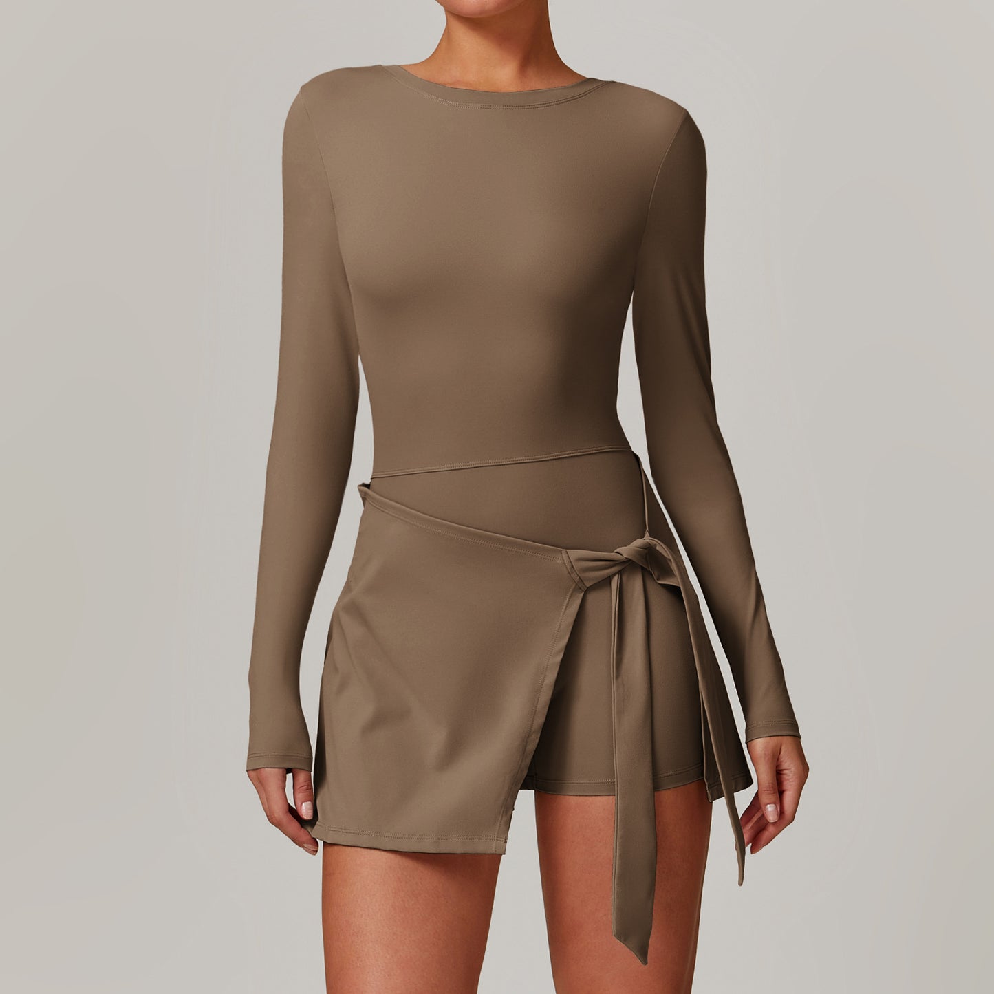 Zechuang Fake Two-piece Anti-exposure Tight Sports Dress