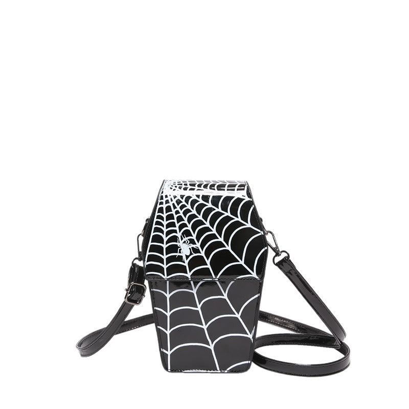 Personalized Niche Design Spider Printed Shoulder Bag Western Style Messenger Bag