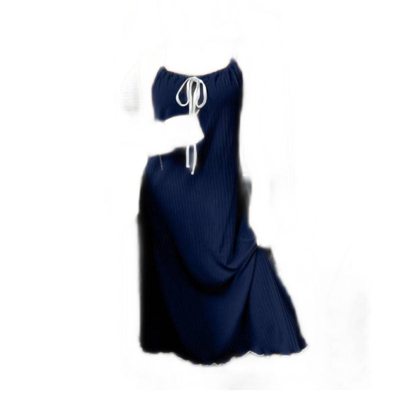 Cute Suspenders Nightdress Sleeveless Mid-length Summer Home Wear