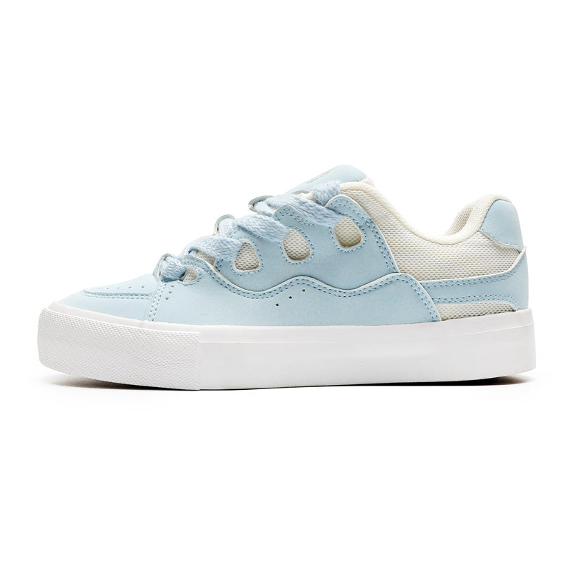 Breathable Color-blocking Board Shoes Couple Bread Shoes