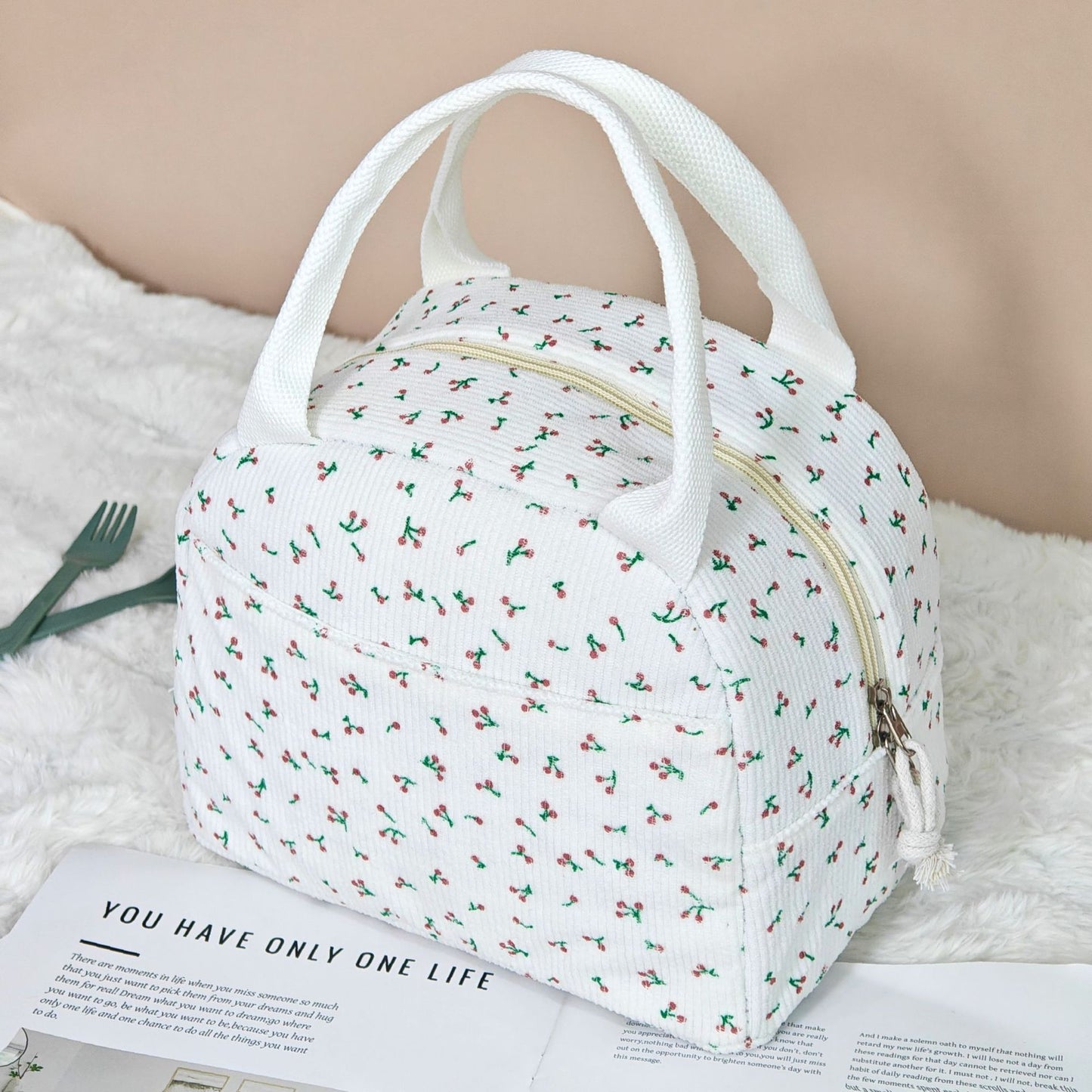 Portable Large Capacity Advanced Sense Portable Quilting Cotton Bag