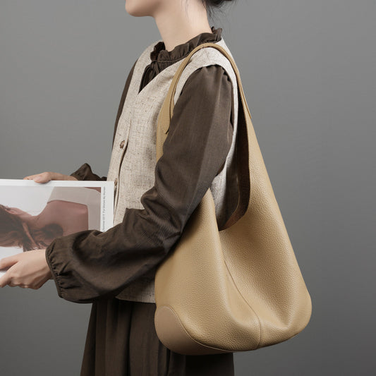 Large Capacity Shoulder Genuine Leather Bag