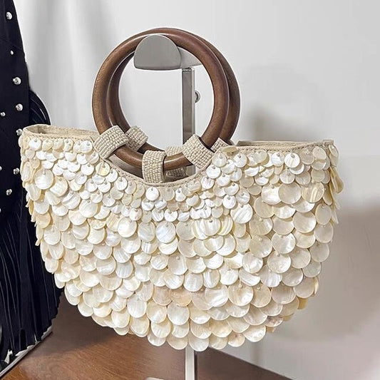 High-grade Handmade Natural Shell Bag Fairy Hand-held Women's Bag