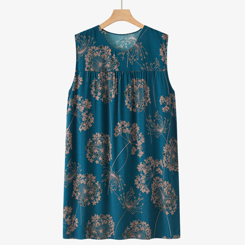 Sleeveless Nightdress Pajamas Thin Loose Home Wear