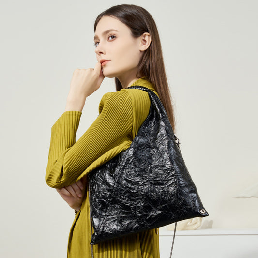 First Layer Leather One-shoulder Lightweight And Large Capacity Women's Bag