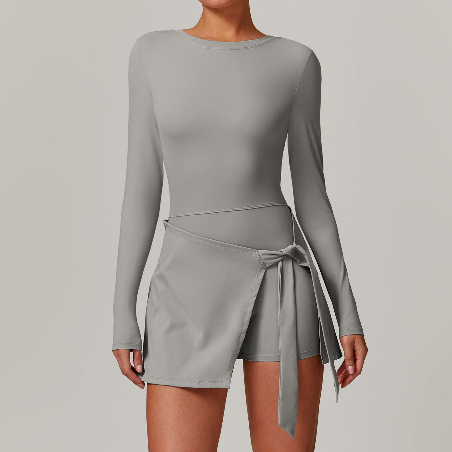 Zechuang Fake Two-piece Anti-exposure Tight Sports Dress