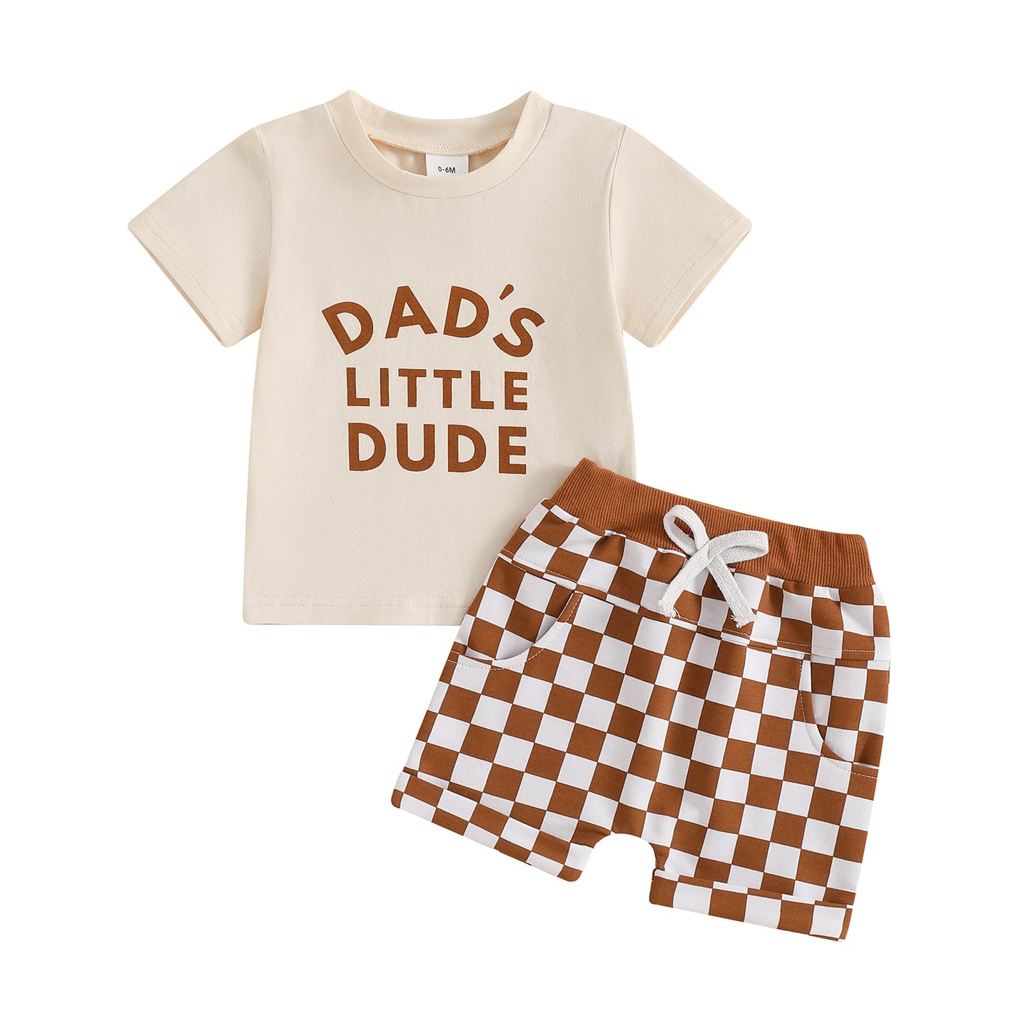 Letter Print Short-sleeve Suit