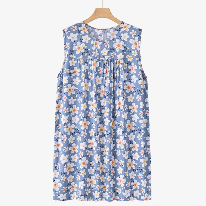 Sleeveless Nightdress Pajamas Thin Loose Home Wear