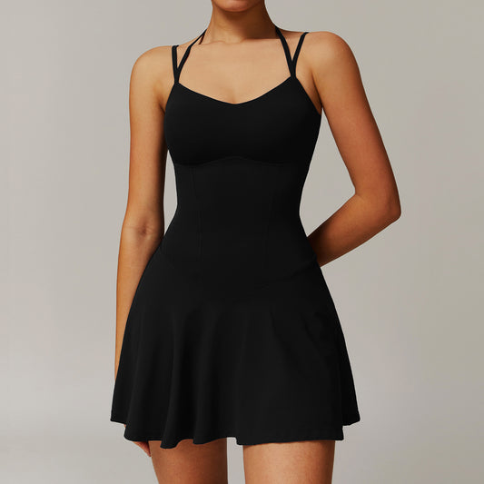 Sling Dress Women's Pocket Anti-wardrobe Malfunction Base Sports Tennis Skirt