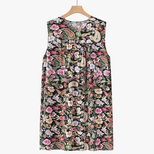 Sleeveless Nightdress Pajamas Thin Loose Home Wear