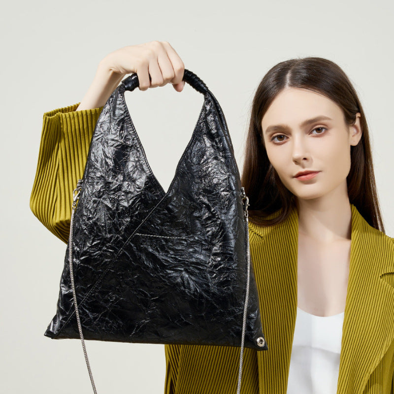 First Layer Leather One-shoulder Lightweight And Large Capacity Women's Bag