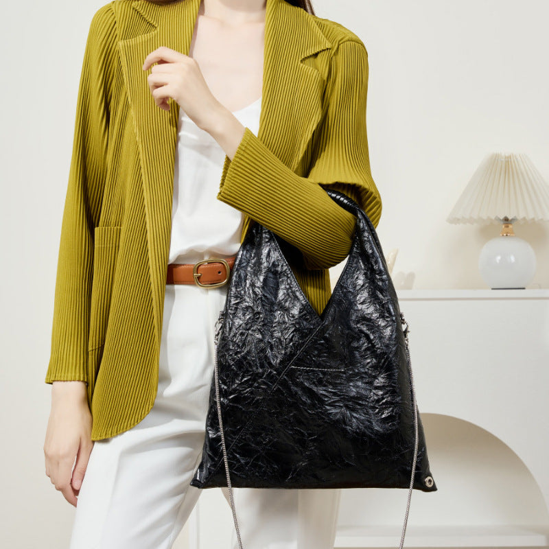 First Layer Leather One-shoulder Lightweight And Large Capacity Women's Bag