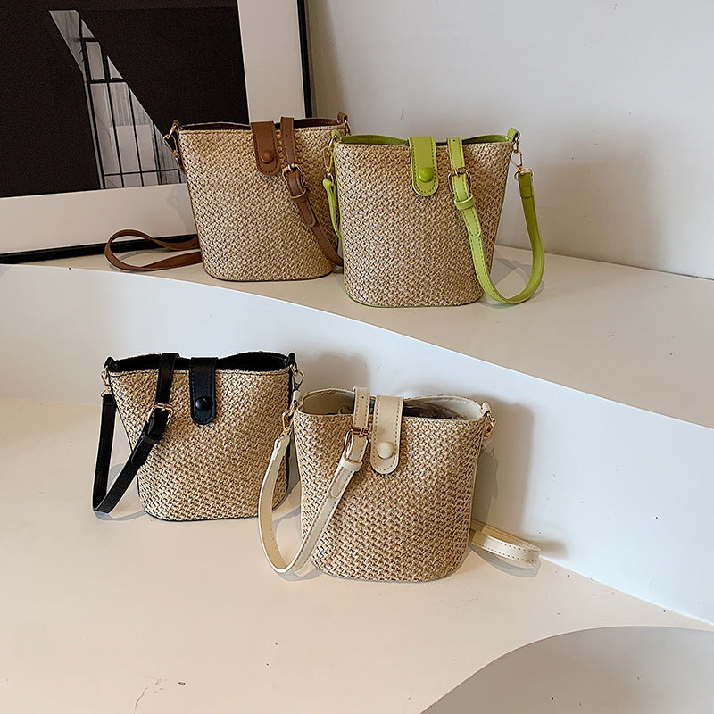 Large Capacity New Color Contrast Patchwork Fashion Messenger Bag For Women