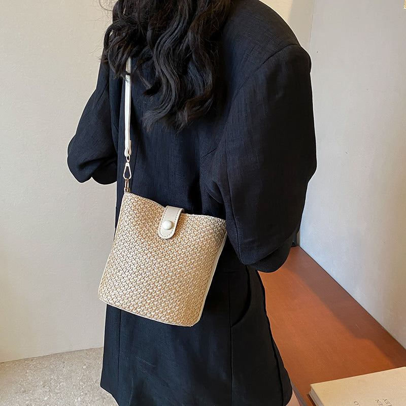 Large Capacity New Color Contrast Patchwork Fashion Messenger Bag For Women