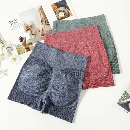 Fitness Shorts Women's Sports High Waist Belly Contracting Breathable Stretch Yoga Pants