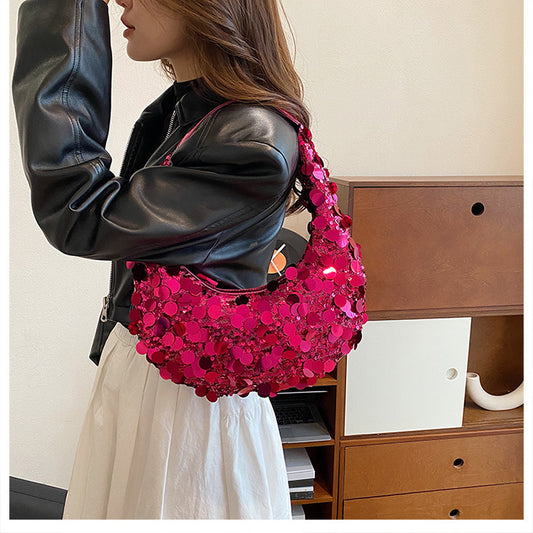 Affordable Luxury Fashion Colorful Sequins Dinner Bag Women's New